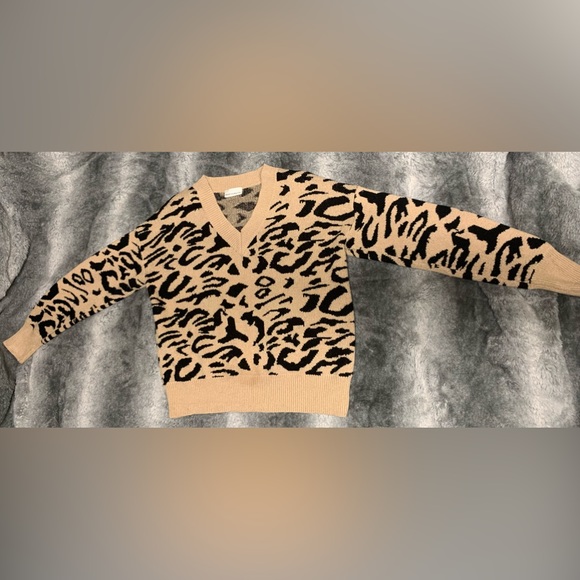 Self Crush Animal Print Sweater - Picture 1 of 6